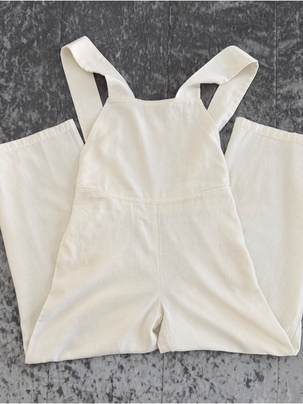 Preloved Cream Wide-Leg Overalls Jumpsuit - Picture 11 of 16